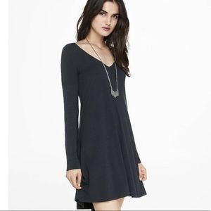 Express Long-sleeve Trapeze T-Shirt Dress